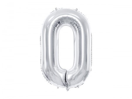 Ballon chiffre argenté - 86 cm
