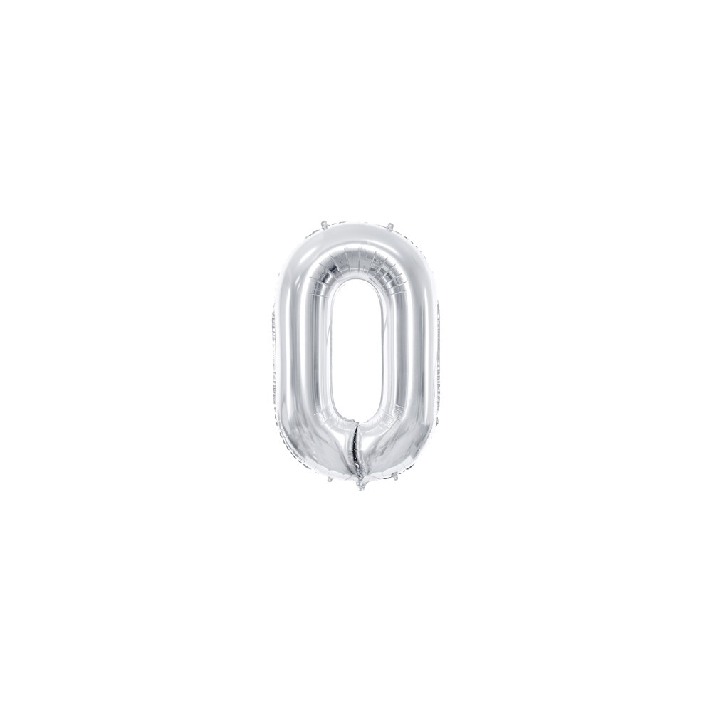 Ballon chiffre argenté - 86 cm