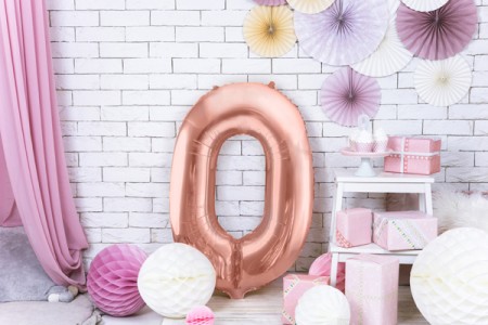 Ballon chiffre rose gold -...