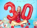 Ballon mylar Chiffre ''1'' - 86cm - rouge