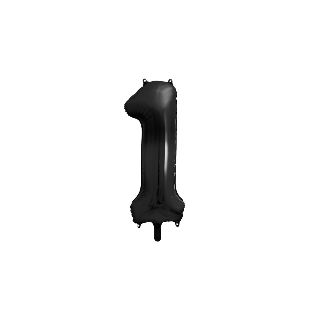 Ballon mylar Chiffre ''1'' - 86cm - noir