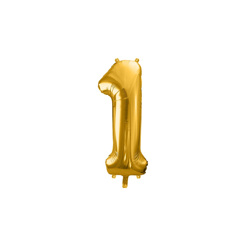 Ballon mylar Chiffre ''1'' - 86cm - or