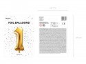 Ballon mylar Chiffre ''1'' - 86cm - or