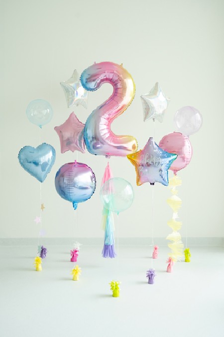 Ballon mylar chiffre ''2''...