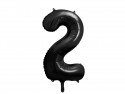 Ballon mylar Chiffre ''2'' - 86cm - noir