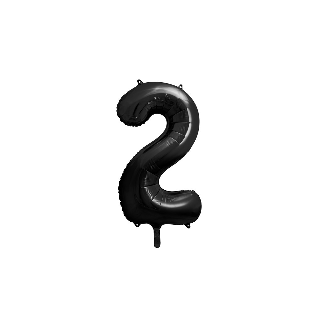 Ballon mylar Chiffre ''2'' - 86cm - noir