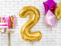 Ballon mylar Chiffre ''2'' - 86cm - or