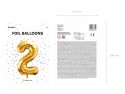 Ballon mylar Chiffre ''2'' - 86cm - or