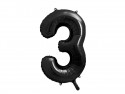Ballon mylar Chiffre ''3'' - 86cm - noir