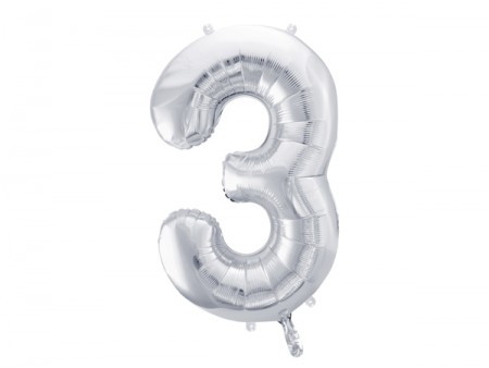 Ballon mylar Chiffre ''3''...