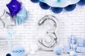 Ballon mylar Chiffre ''3'' - 86cm - argent