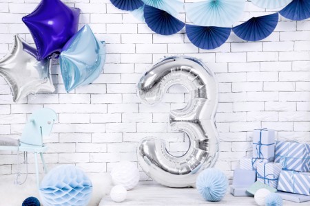 Ballon mylar Chiffre ''3''...