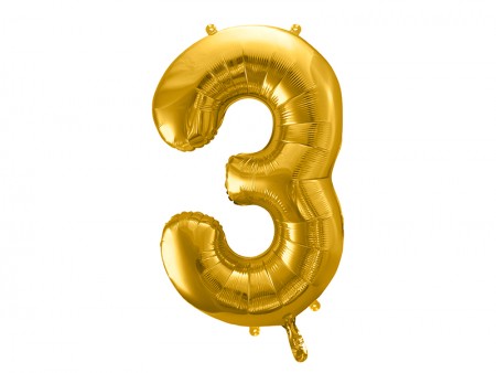 Ballon mylar Chiffre ''3''...