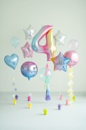 Ballon mylar chiffre ''4'' - 86 cm - arc -en -ciel pastel