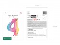 Ballon mylar chiffre ''4'' - 86 cm - arc -en -ciel pastel