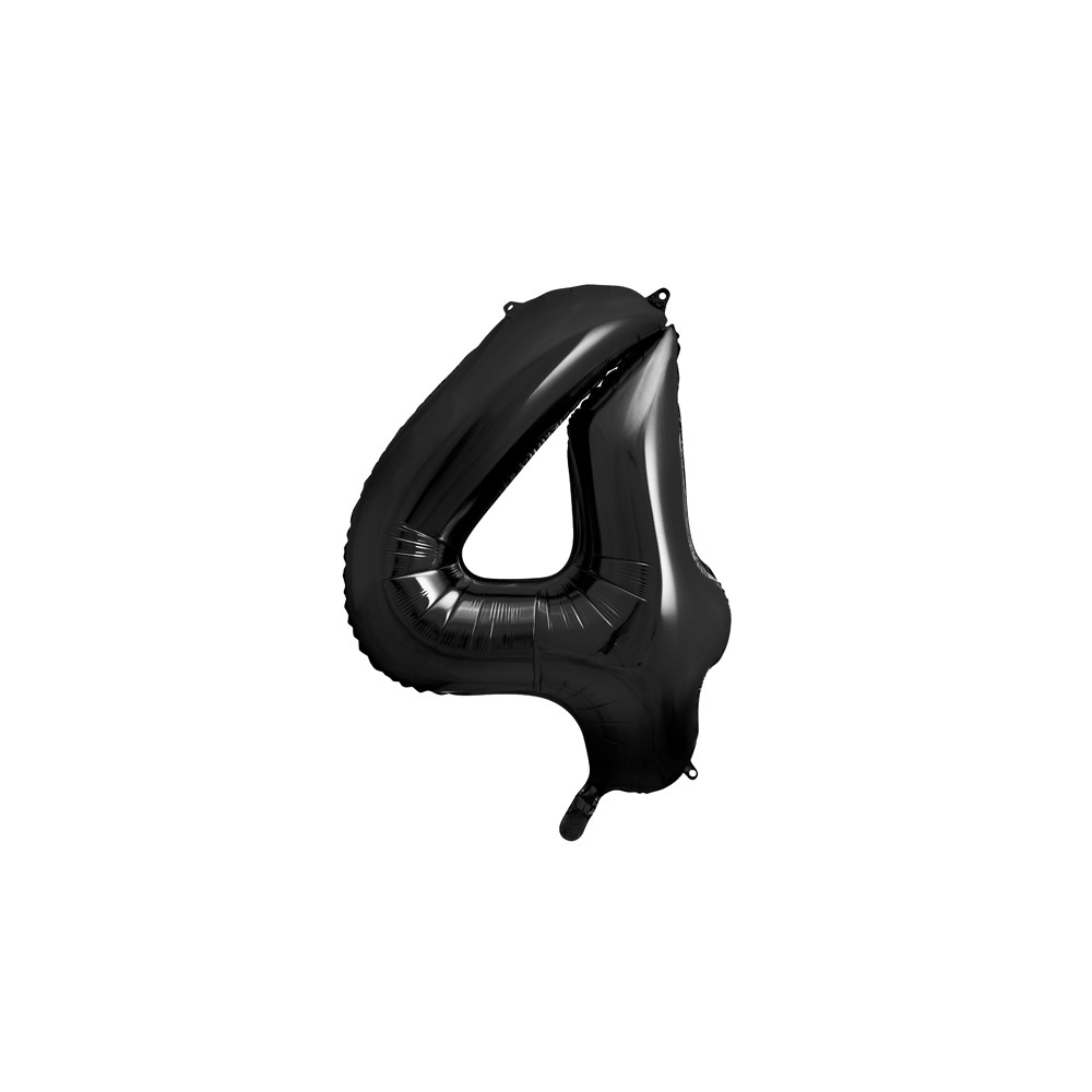 Ballon mylar Chiffre ''4'' - 86cm - noir