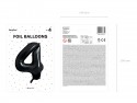 Ballon mylar Chiffre ''4'' - 86cm - noir