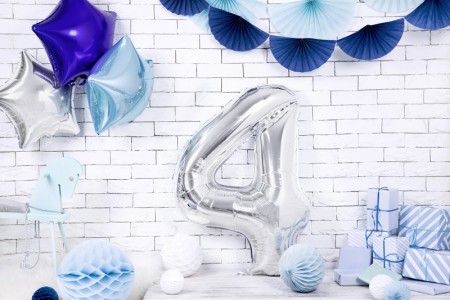 Ballon mylar Chiffre ''4''...