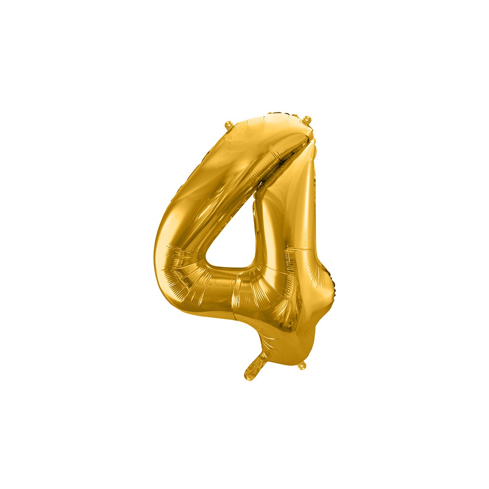 Ballon mylar Chiffre ''4'' - 86cm - or