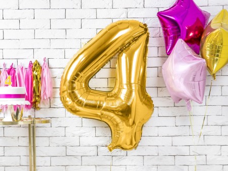 Ballon mylar Chiffre ''4''...