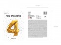 Ballon mylar Chiffre ''4'' - 86cm - or