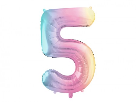 Ballon mylar chiffre ''5''...