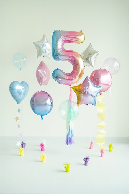 Ballon mylar chiffre ''5''...