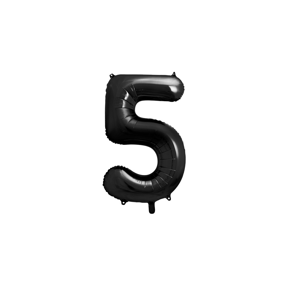 Ballon mylar Chiffre ''5'' - 86cm - noir