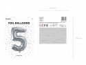 Ballon mylar Chiffre ''5'' - 86cm - argent