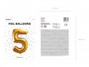 Ballon mylar Chiffre ''5'' - 86cm - or