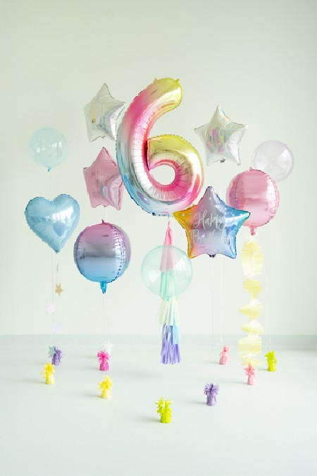 Ballon mylar chiffre ''6''...