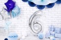 Ballon mylar Chiffre ''6'' - 86cm - argent