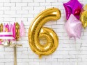 Ballon mylar Chiffre ''6'' - 86cm - or