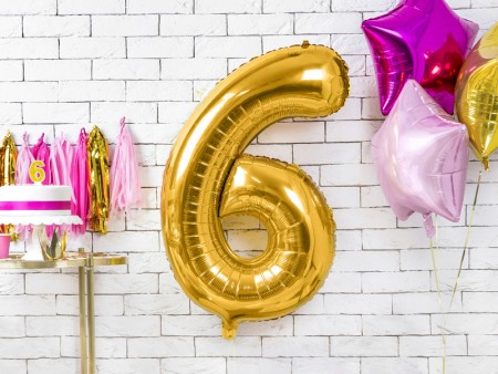 Ballon mylar Chiffre ''6''...