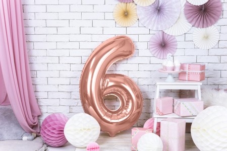 Ballon mylar Chiffre ''6''...