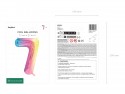 Ballon mylar chiffre ''7'' - 86 cm - arc -en -ciel pastel