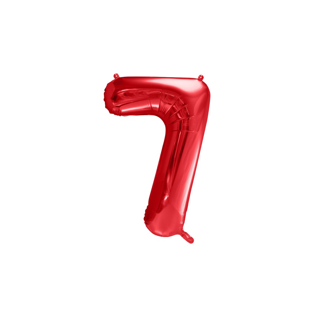 Ballon mylar Chiffre ''7'' - 86cm - rouge