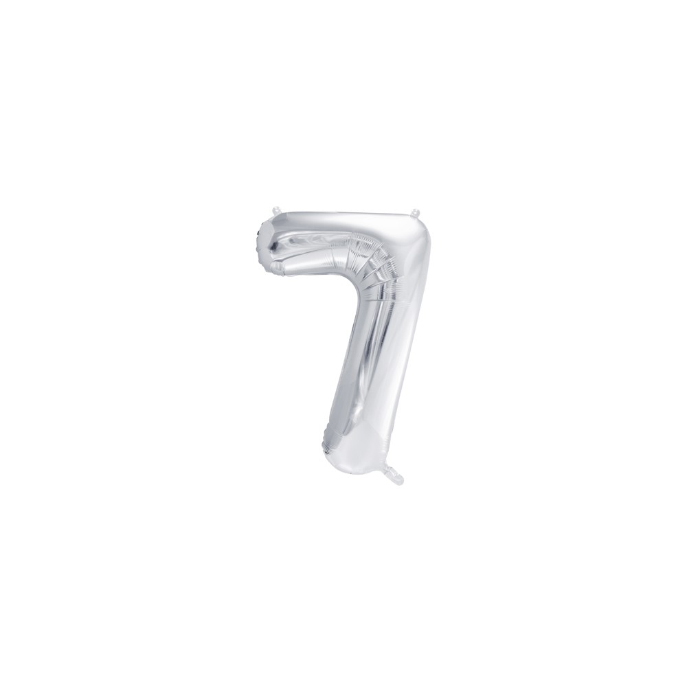 Ballon mylar Chiffre ''7'' - 86cm - argent