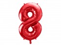 Ballon mylar Chiffre ''8'' - 86cm - rouge