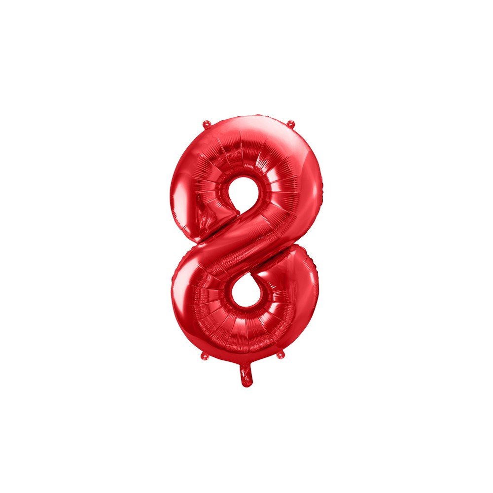 Ballon mylar Chiffre ''8'' - 86cm - rouge