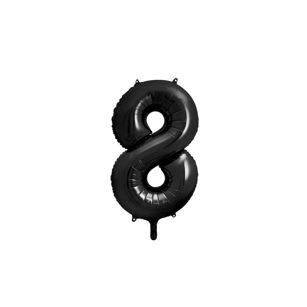 Ballon mylar Chiffre ''8'' - 86cm - noir