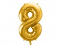 Ballon mylar Chiffre ''8'' - 86cm - or