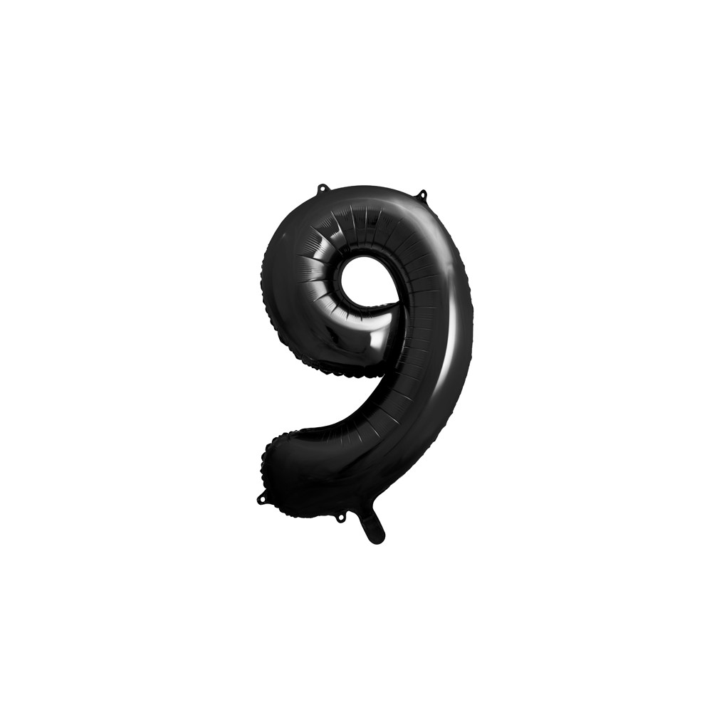 Ballon mylar Chiffre ''9'' - 86cm - noir