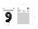 Ballon mylar Chiffre ''9'' - 86cm - noir