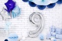 Ballon mylar Chiffre ''9'' - 86cm - argent