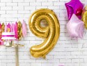 Ballon mylar Chiffre ''9'' - 86cm - or