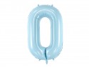 Ballon mylar Chiffre ''0'' - 86cm - bleu clair