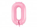 Ballon mylar Chiffre ''0'' - 86cm - rose
