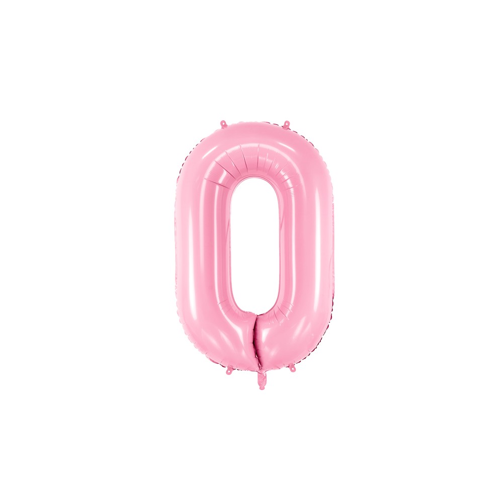 Ballon mylar Chiffre ''0'' - 86cm - rose