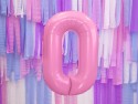 Ballon mylar Chiffre ''0'' - 86cm - rose